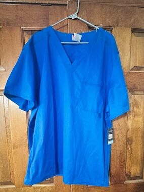 Dickies Gen Flex Men's V-Neck Scrub Top in Royal Blue NWT 2XL